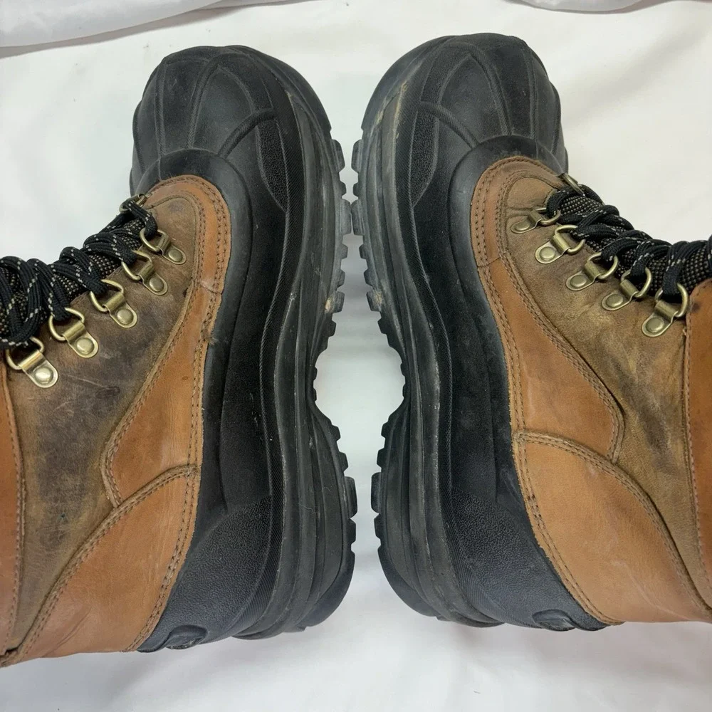 Sorel Conquest Boots Men Size 12 Brown Leather Waterproof Insulated NM8030-287
